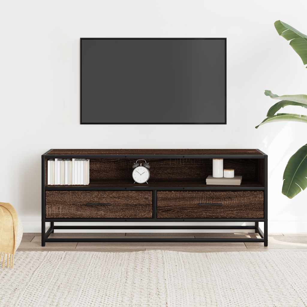 vidaXL Szafka pod telewizor, brązowy dąb, 100x34,5x40 cm