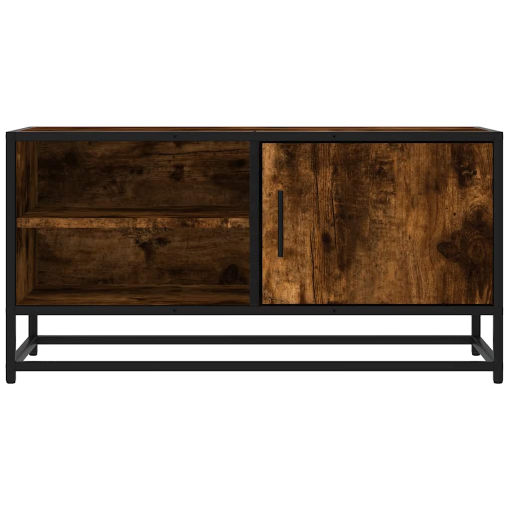 vidaXL Szafka pod telewizor, przydymiony dąb, 80x34,5x40 cm