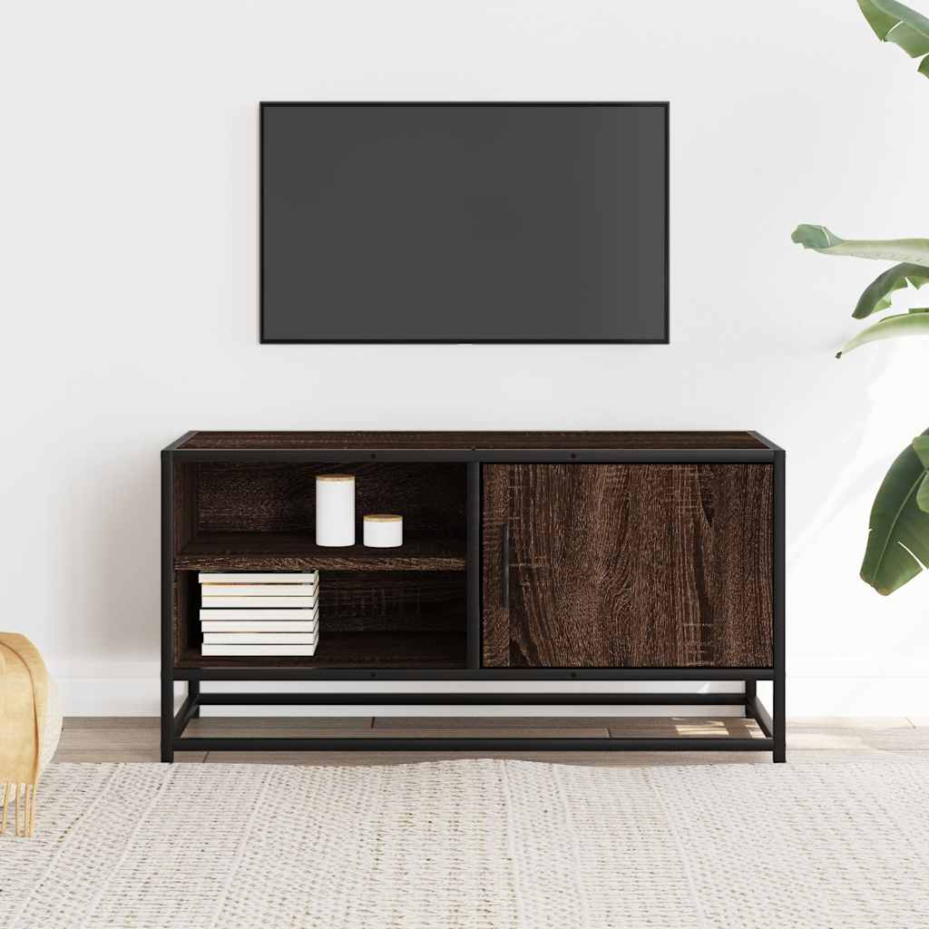 vidaXL Szafka pod telewizor, brązowy dąb, 80x34,5x40 cm