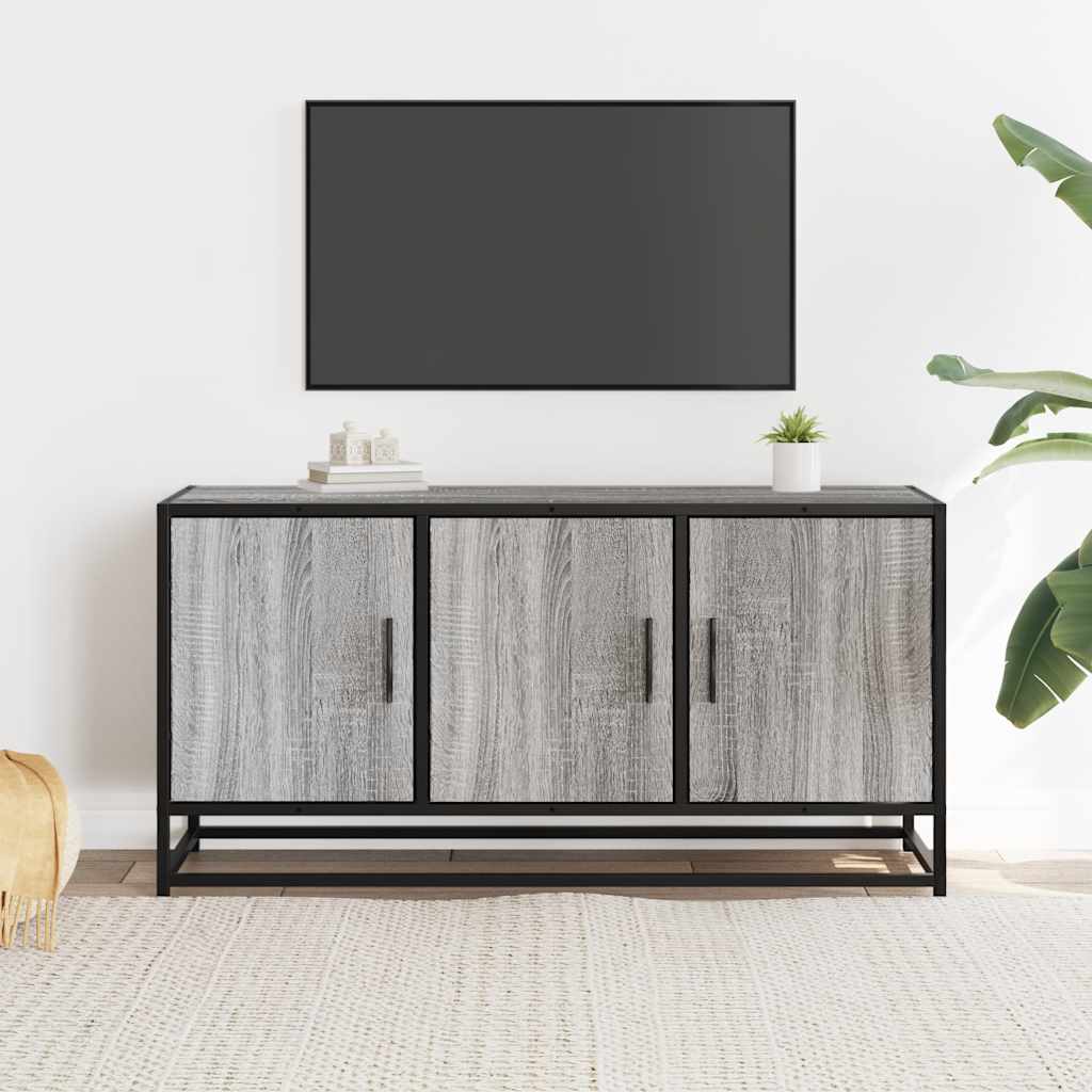 vidaXL Szafka pod telewizor, szary dąb sonoma, 100x35x50 cm
