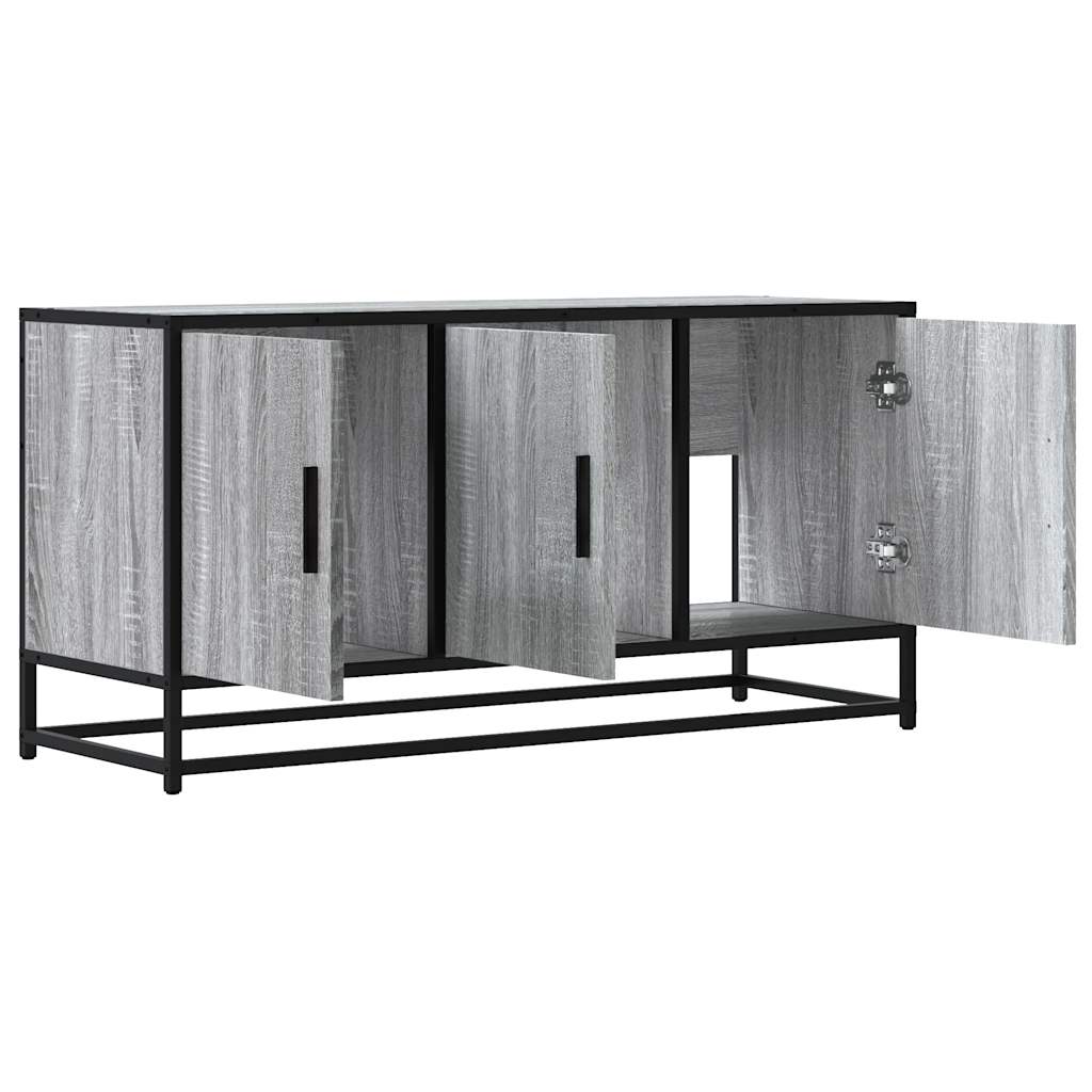 vidaXL Szafka pod telewizor, szary dąb sonoma, 100x35x50 cm