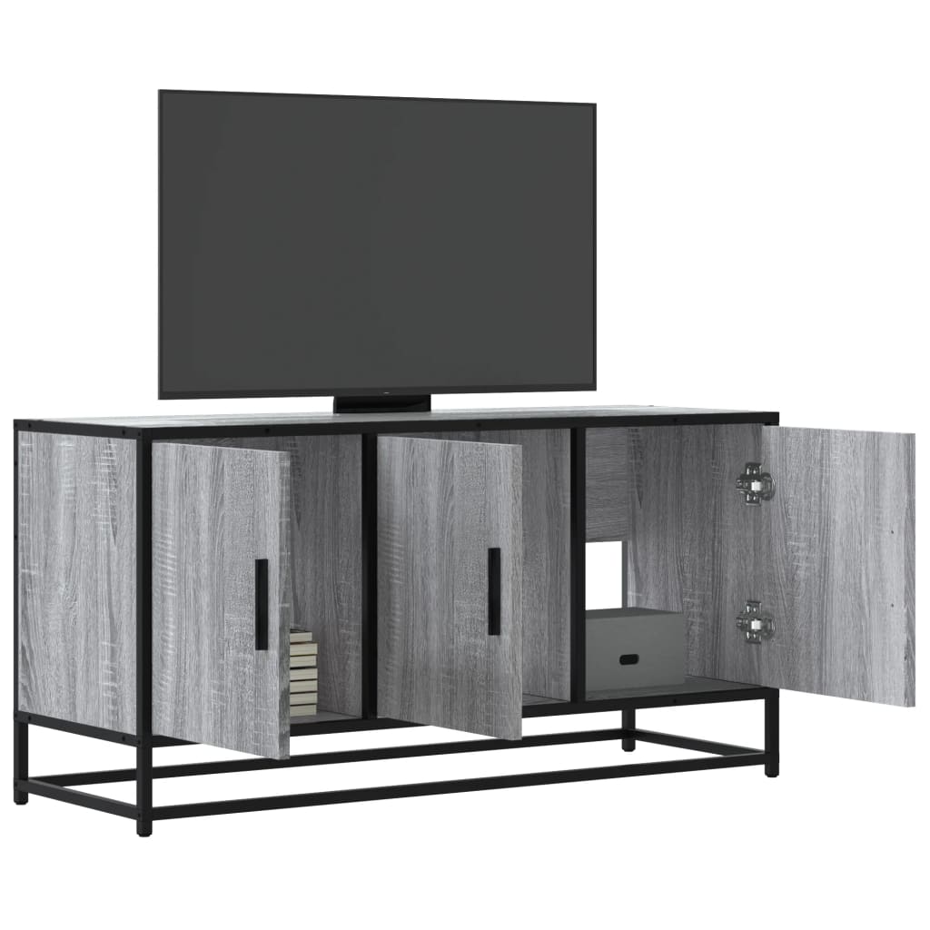 vidaXL Szafka pod telewizor, szary dąb sonoma, 100x35x50 cm