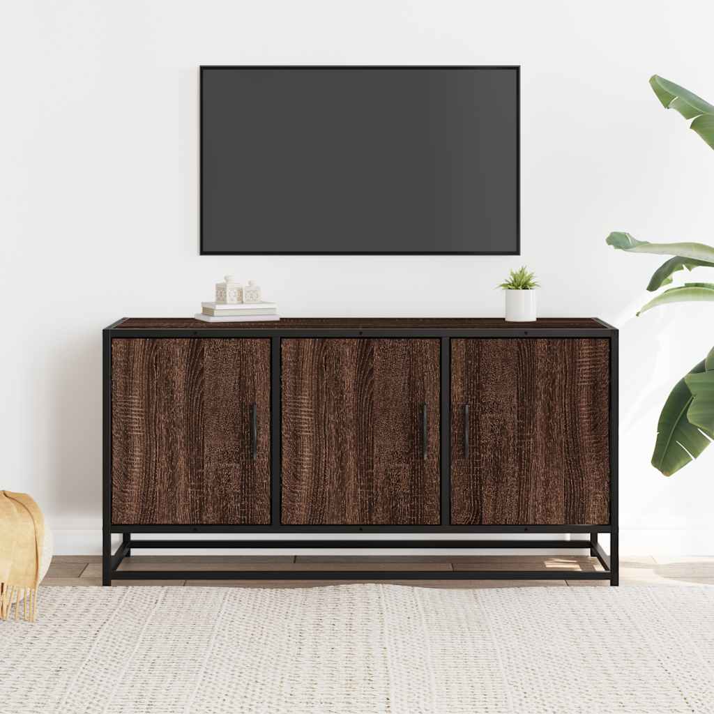 vidaXL Szafka pod TV, brązowy dąb, 100x35x50 cm