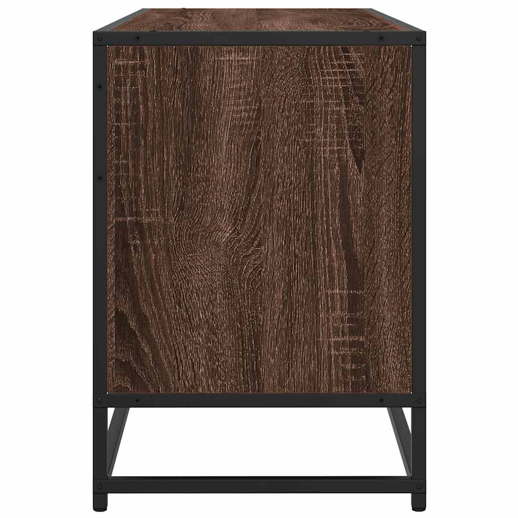 vidaXL Szafka pod TV, brązowy dąb, 100x35x50 cm