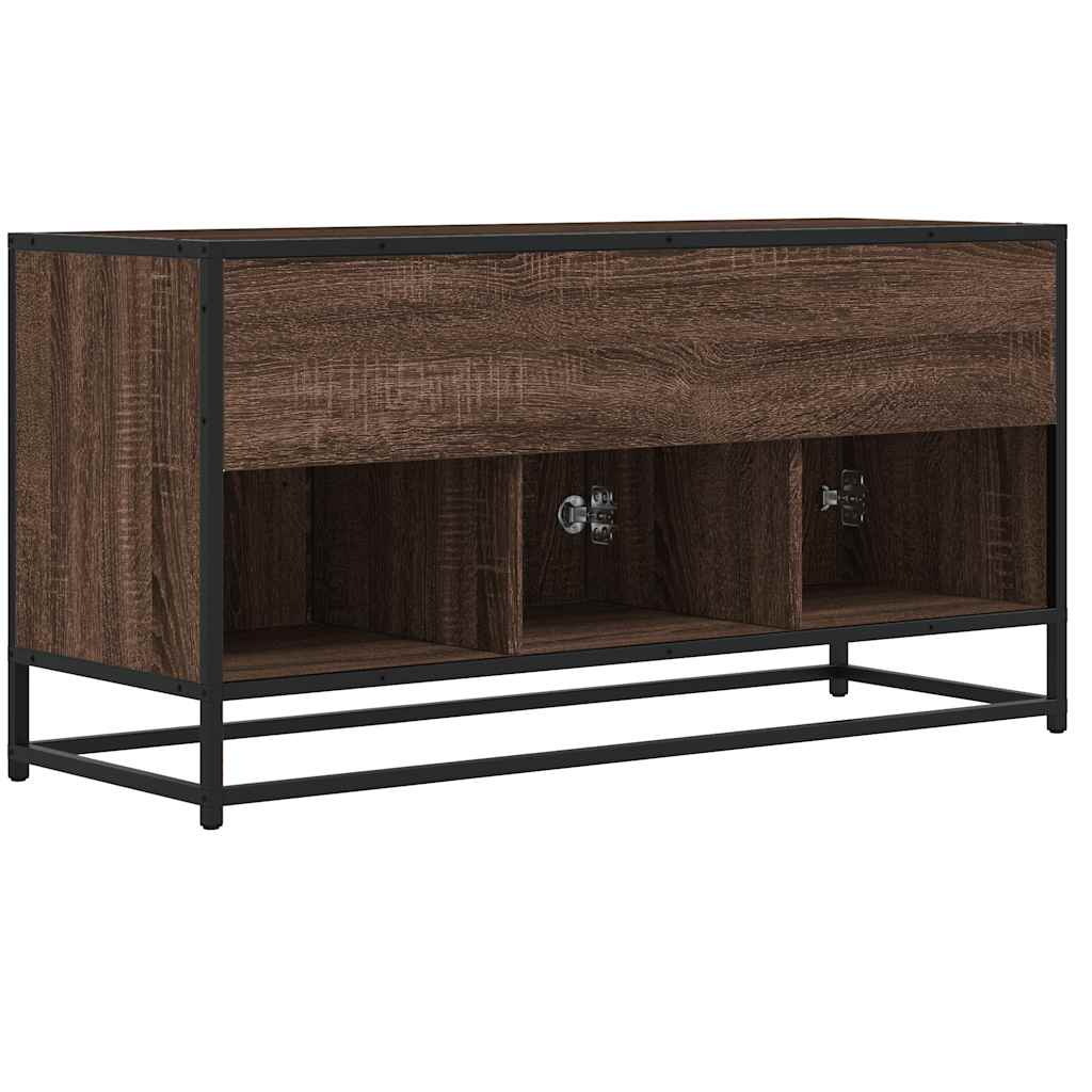 vidaXL Szafka pod TV, brązowy dąb, 100x35x50 cm