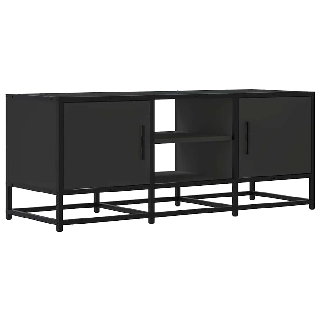 vidaXL Szafka pod TV, czarna, 100x35x41 cm, materiał drewnopochodny