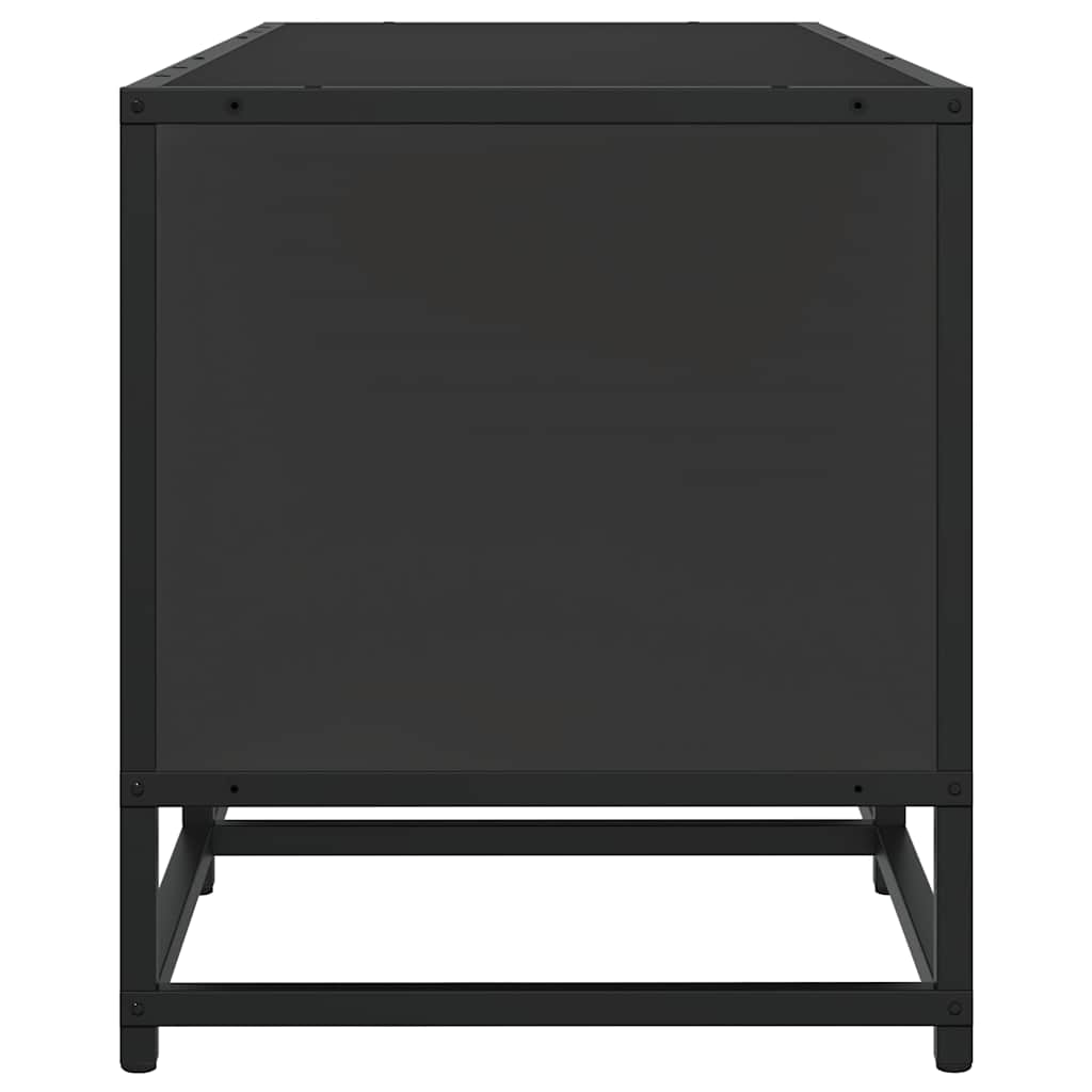 vidaXL Szafka pod TV, czarna, 100x35x41 cm, materiał drewnopochodny