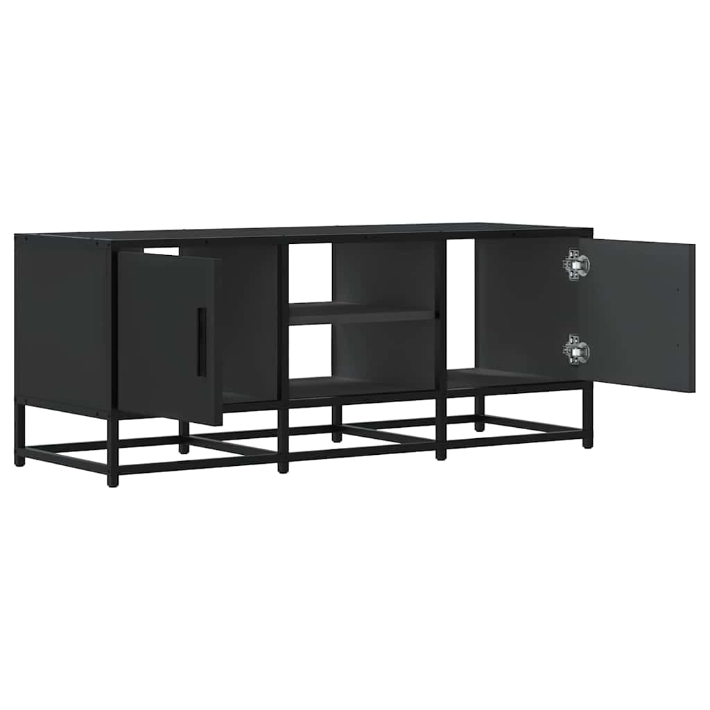 vidaXL Szafka pod TV, czarna, 100x35x41 cm, materiał drewnopochodny