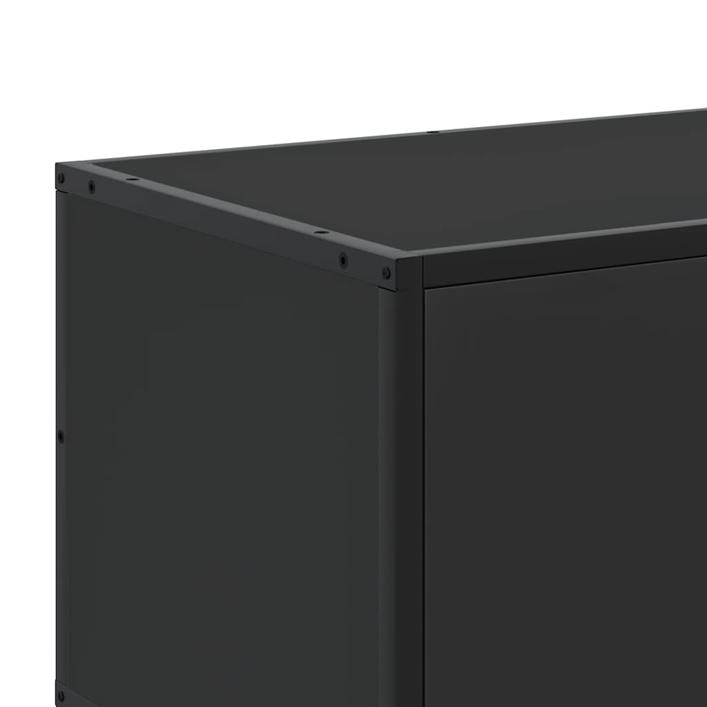 vidaXL Szafka pod TV, czarna, 100x35x41 cm, materiał drewnopochodny