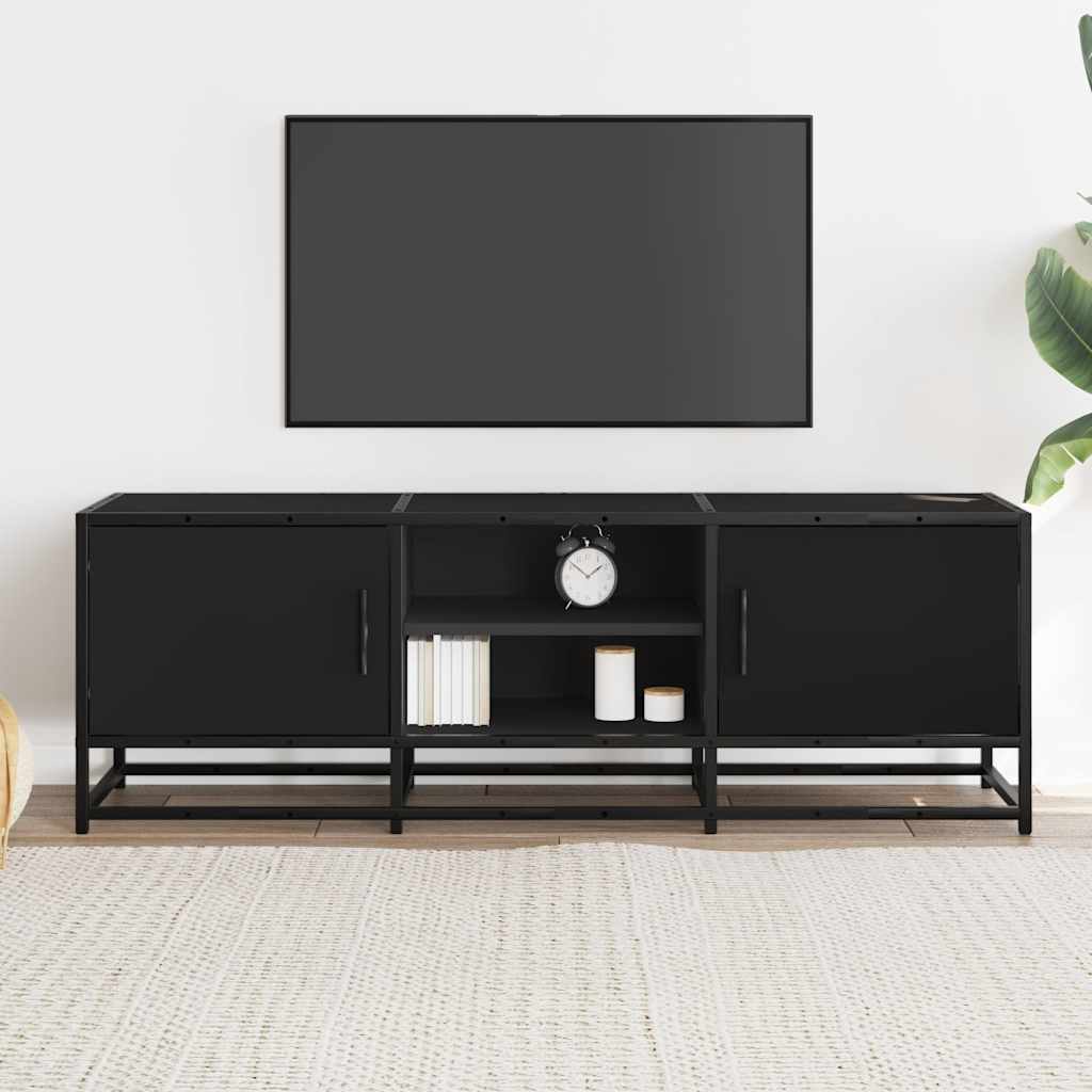 vidaXL Szafka pod TV, czarna, 120x35x41 cm