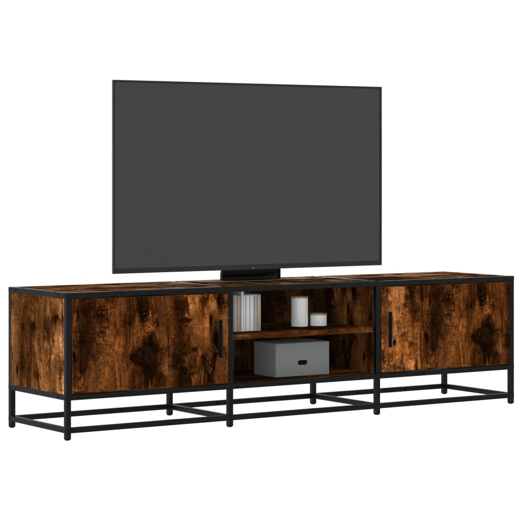vidaXL Szafka pod telewizor, przydymiony dąb, 160x35x41 cm