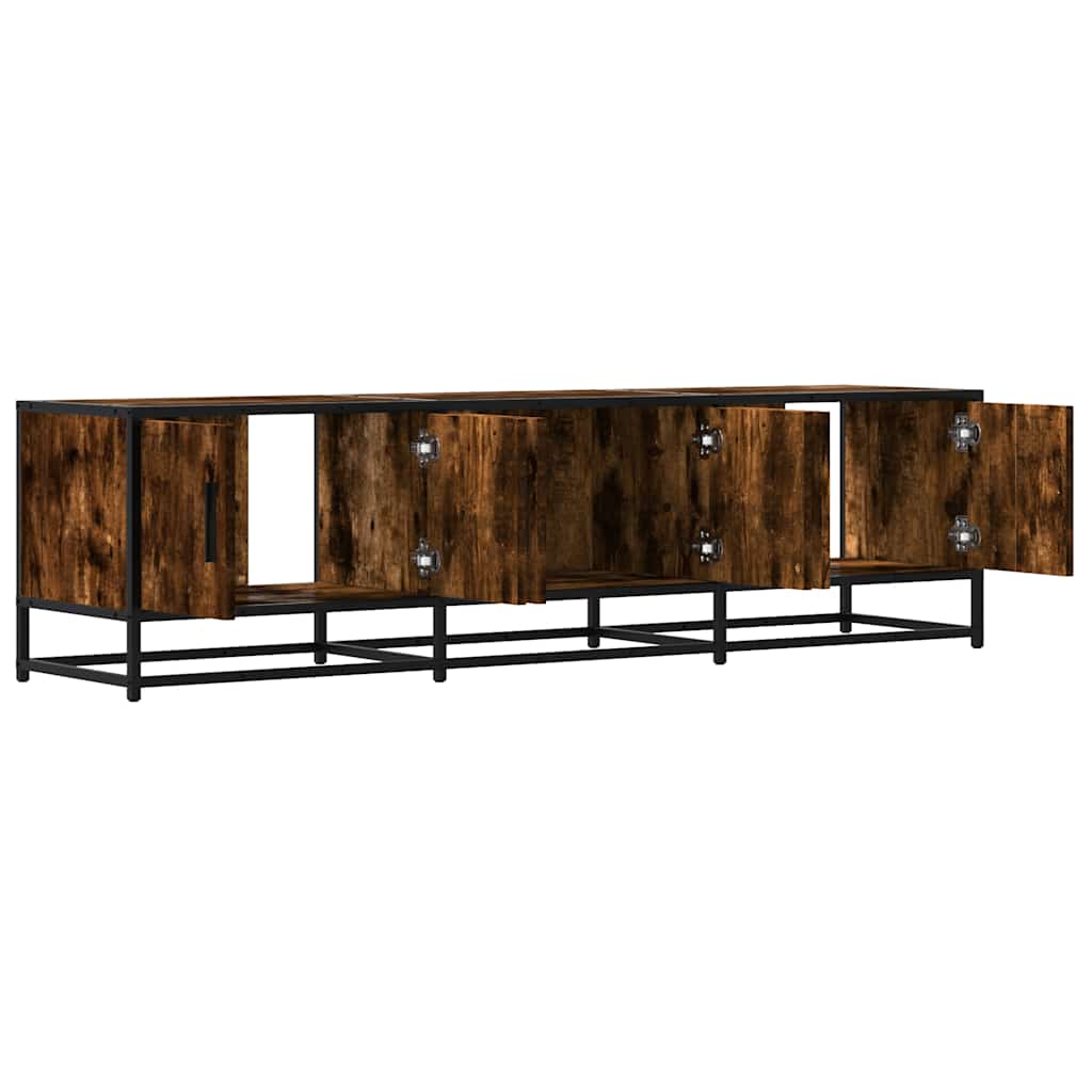 vidaXL Szafka pod telewizor, przydymiony dąb, 150x35x41 cm