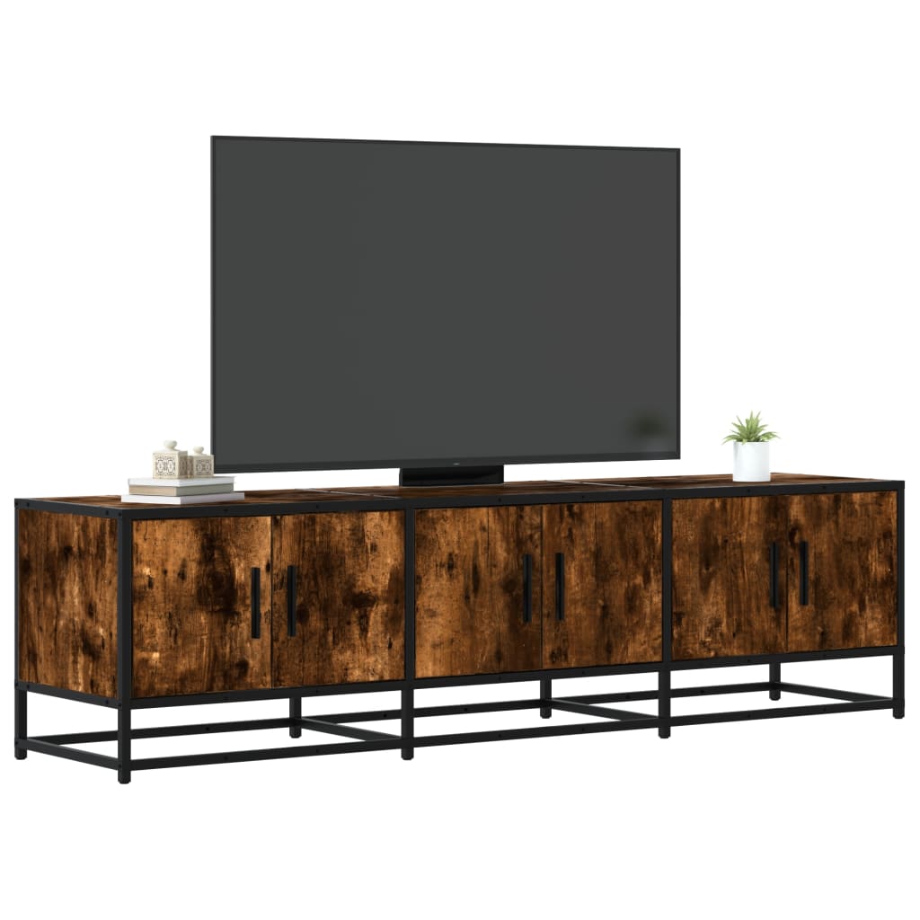 vidaXL Szafka pod telewizor, przydymiony dąb, 150x35x41 cm