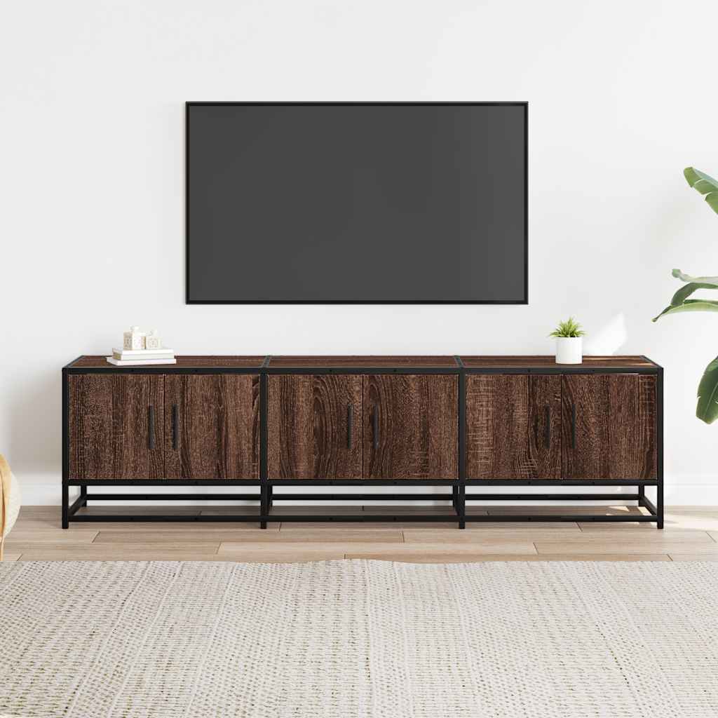 vidaXL Szafka pod telewizor, brązowy dąb, 150x35x41 cm