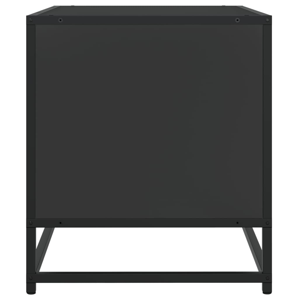 vidaXL Szafka pod TV, czarna, 91x40x46 cm, materiał drewnopochodny