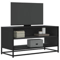 vidaXL Szafka pod TV, czarna, 91x40x46 cm, materiał drewnopochodny