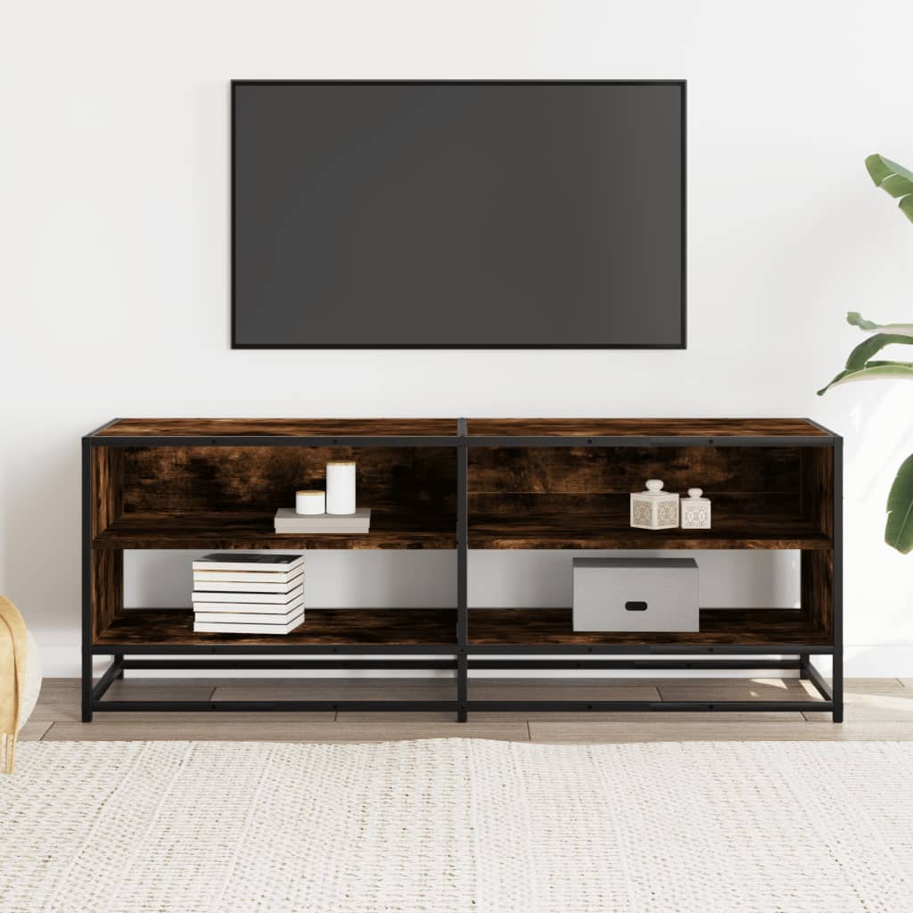 vidaXL Szafka pod telewizor, przydymiony dąb, 120,5x40x46 cm