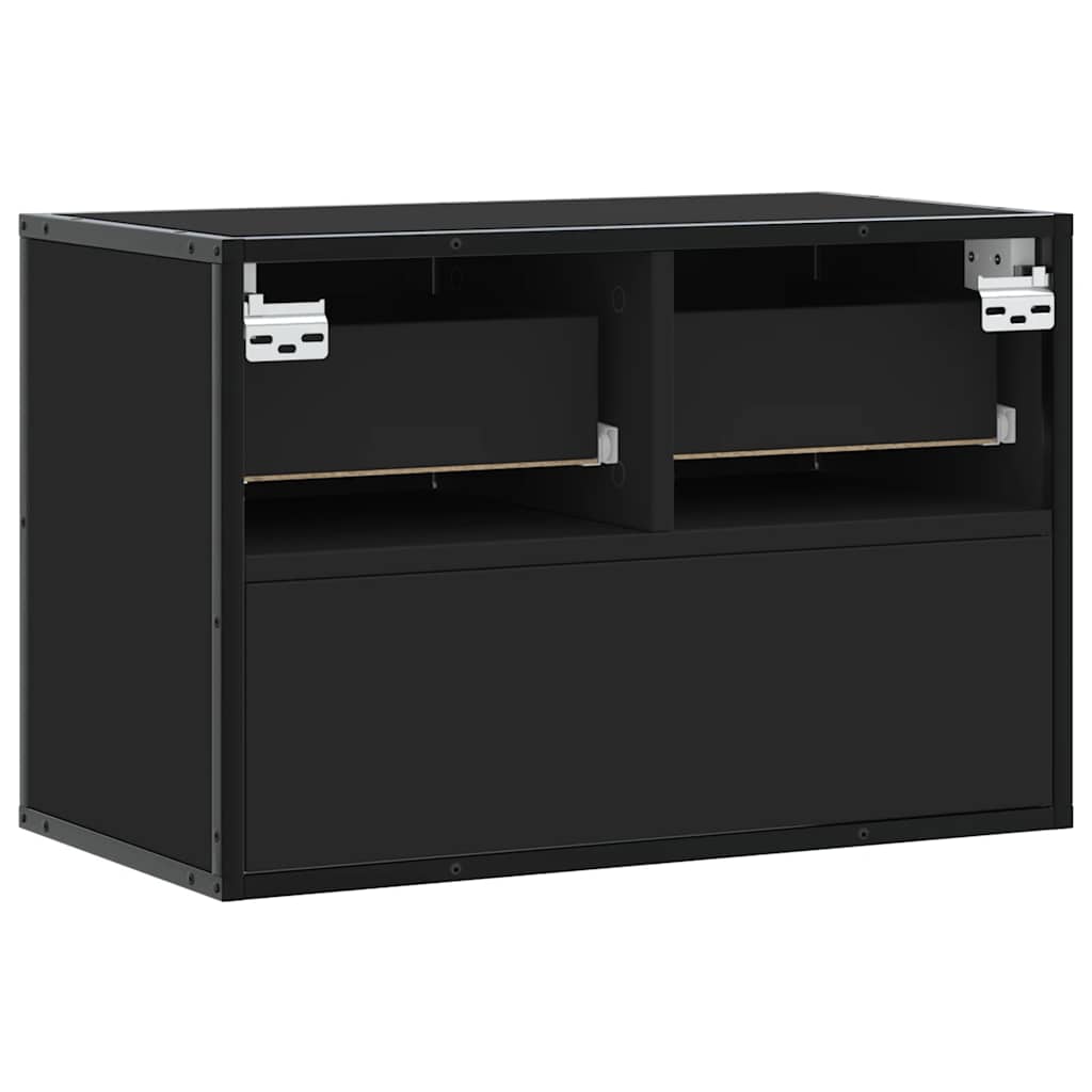 vidaXL Szafka pod telewizor, czarna, 60x31x39,5 cm