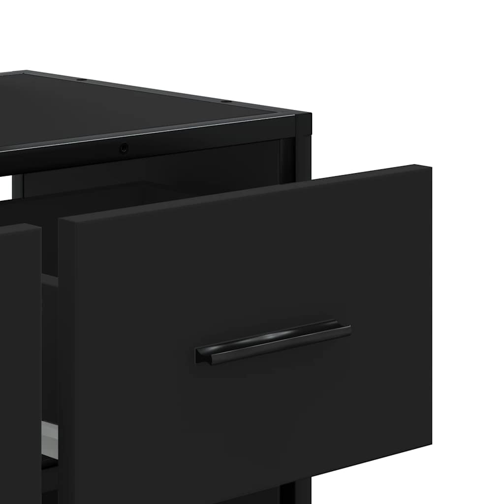 vidaXL Szafka pod telewizor, czarna, 60x31x39,5 cm