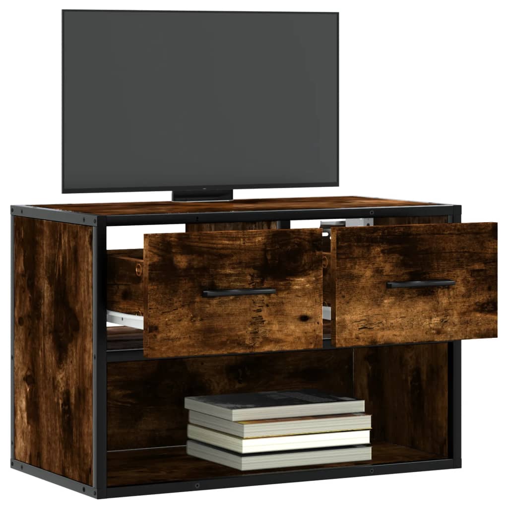 vidaXL Szafka pod telewizor, przydymiony dąb, 60x31x39,5 cm