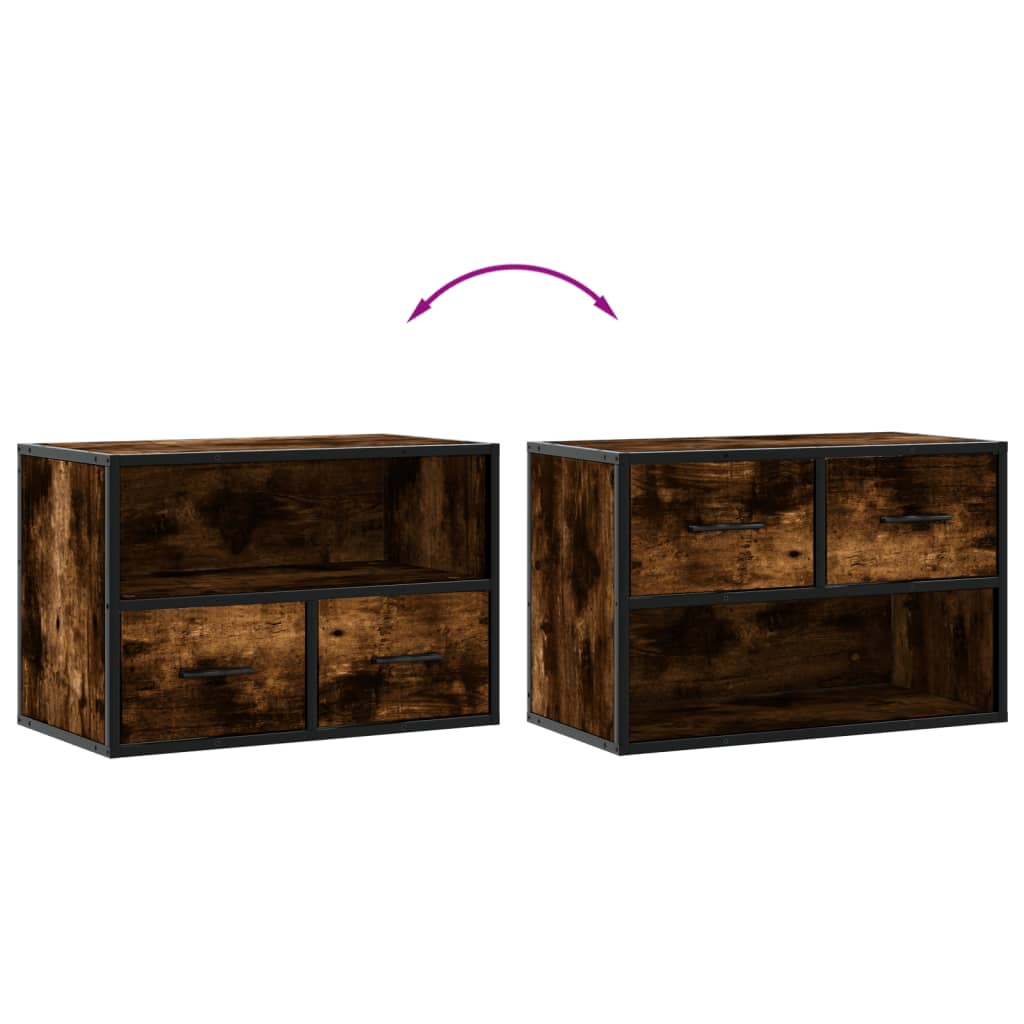 vidaXL Szafka pod telewizor, przydymiony dąb, 60x31x39,5 cm