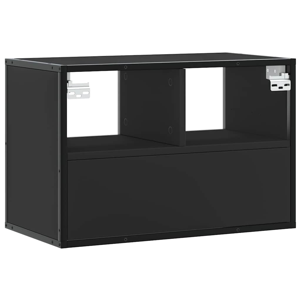 vidaXL Szafka pod telewizor, czarna, 60x31x39,5 cm