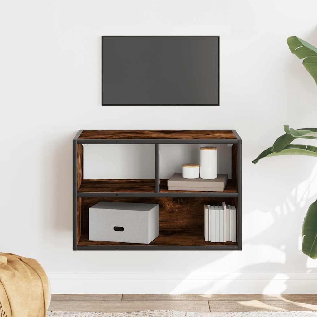vidaXL Szafka pod telewizor, przydymiony dąb, 60x31x39,5 cm