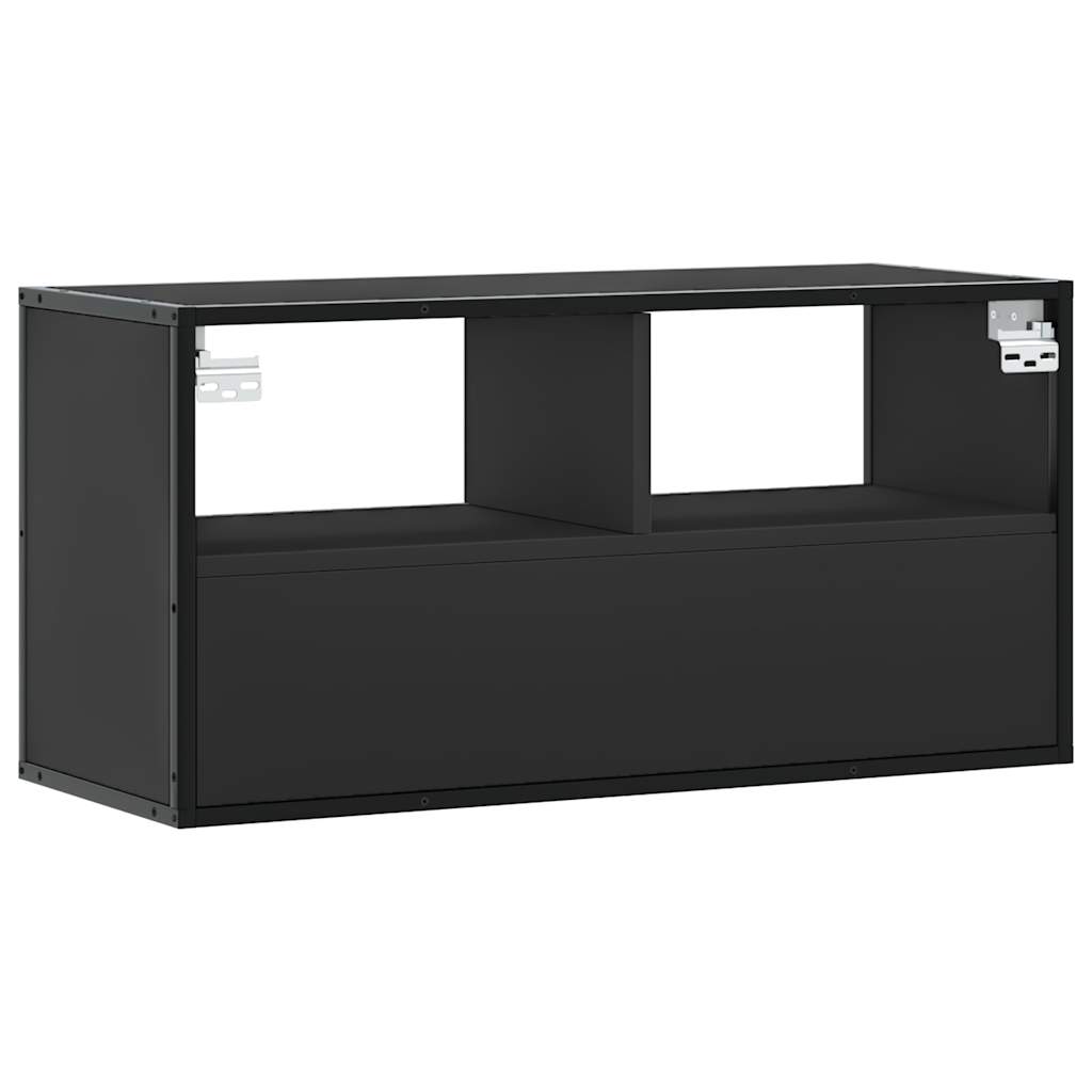 vidaXL Szafka pod telewizor, czarna, 80x31x39,5 cm