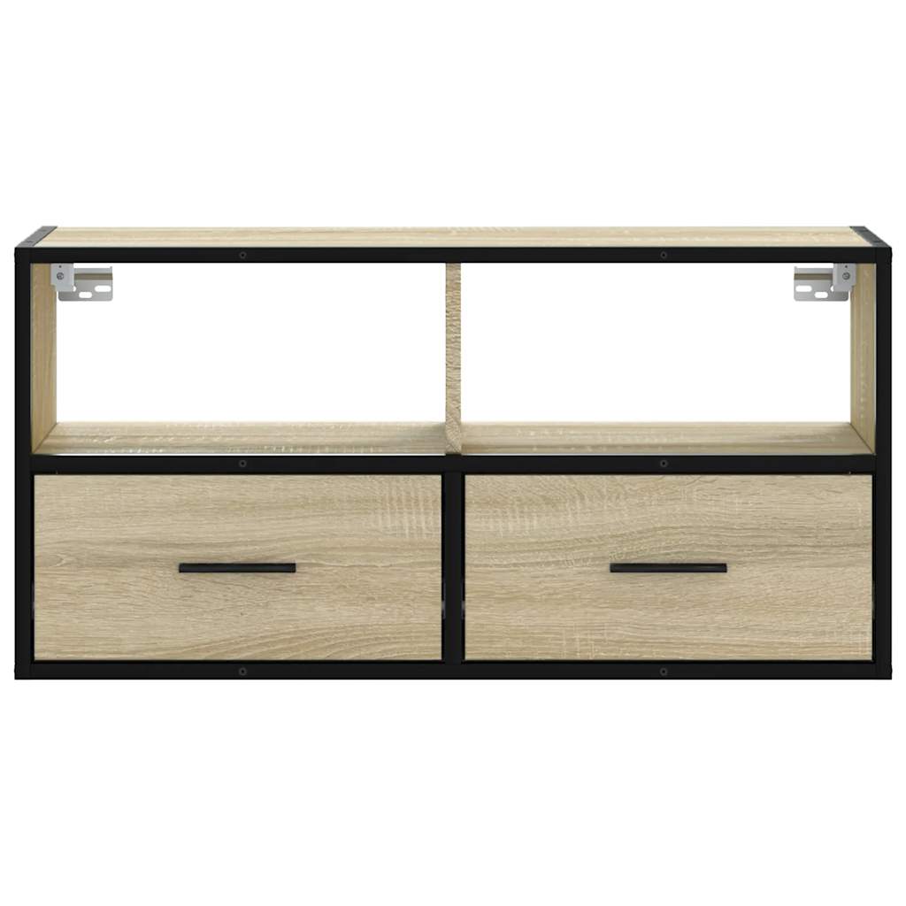 vidaXL Szafka pod telewizor, dąb sonoma, 80x31x39,5 cm