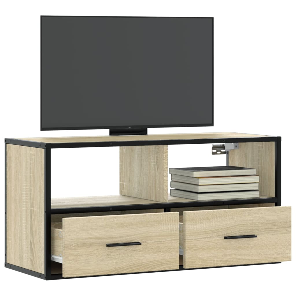 vidaXL Szafka pod telewizor, dąb sonoma, 80x31x39,5 cm