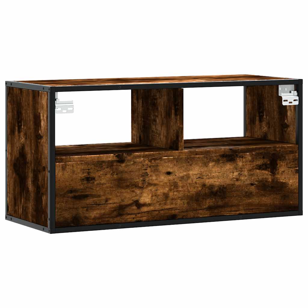 vidaXL Szafka pod telewizor, przydymiony dąb, 80x31x39,5 cm