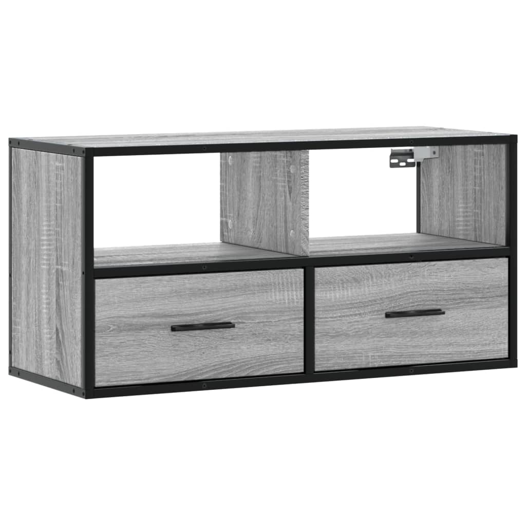 vidaXL Szafka pod telewizor, szary dąb sonoma, 80x31x39,5 cm
