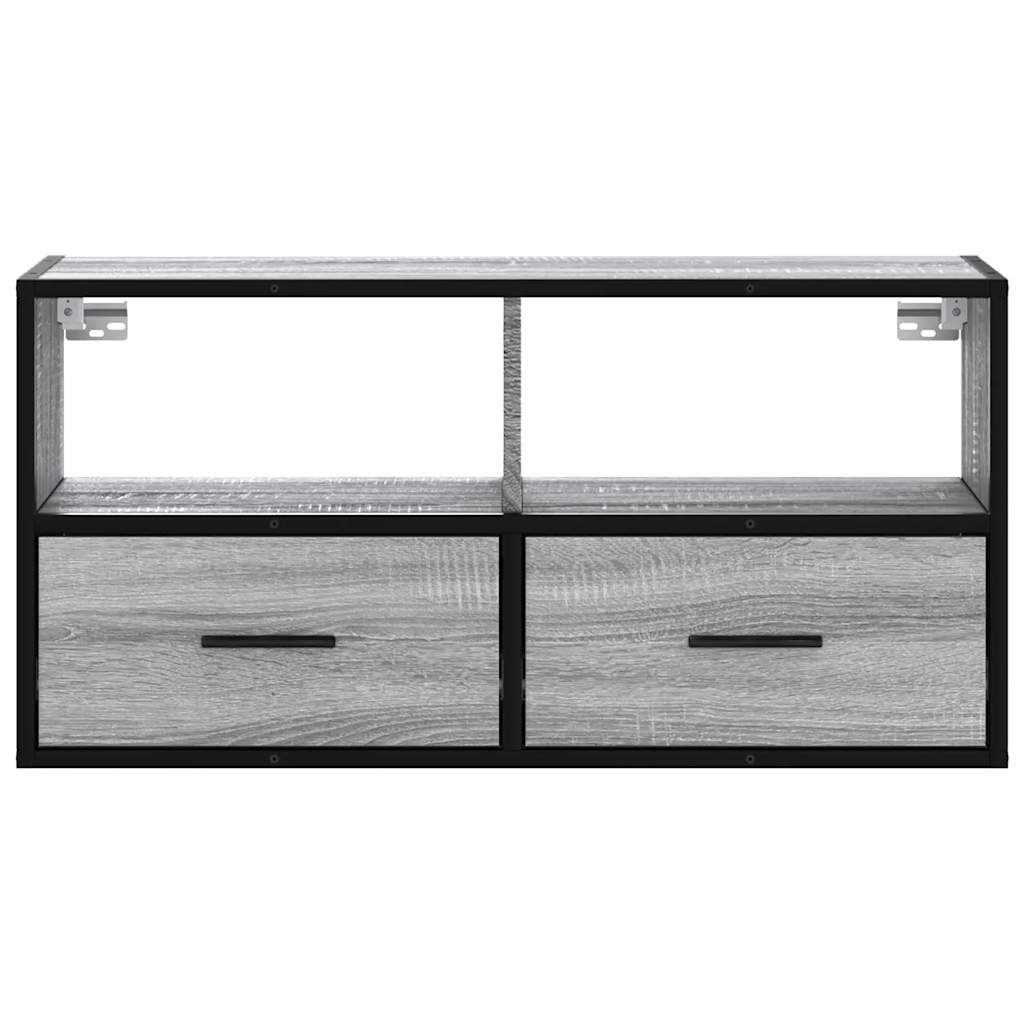 vidaXL Szafka pod telewizor, szary dąb sonoma, 80x31x39,5 cm
