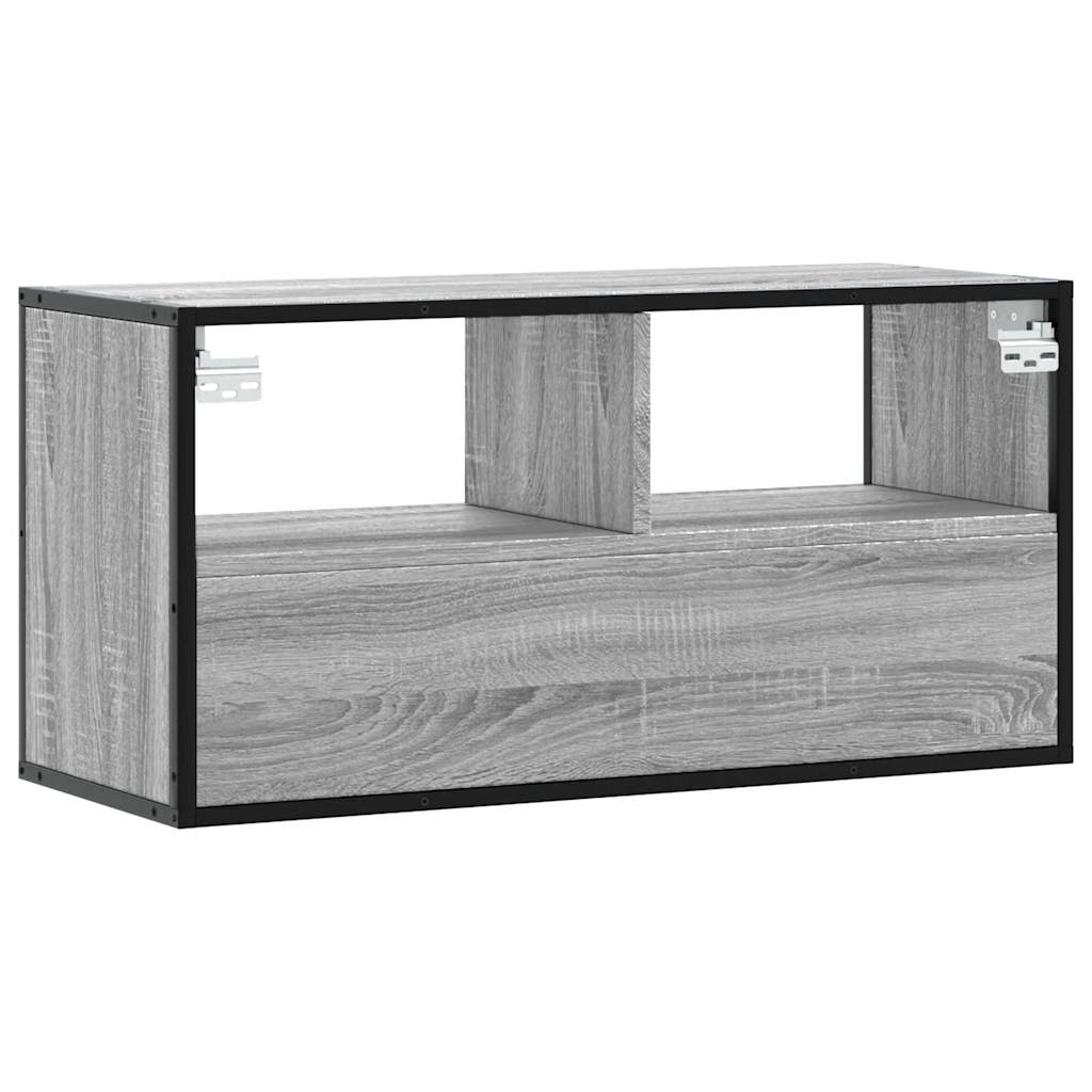 vidaXL Szafka pod telewizor, szary dąb sonoma, 80x31x39,5 cm