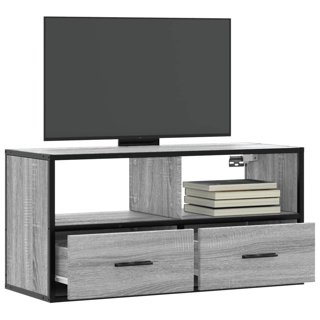 vidaXL Szafka pod telewizor, szary dąb sonoma, 80x31x39,5 cm