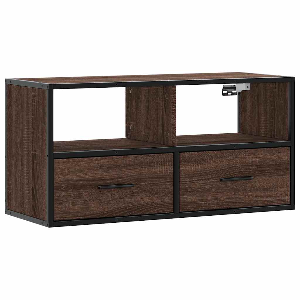 vidaXL Szafka pod telewizor, brązowy dąb, 80x31x39,5 cm