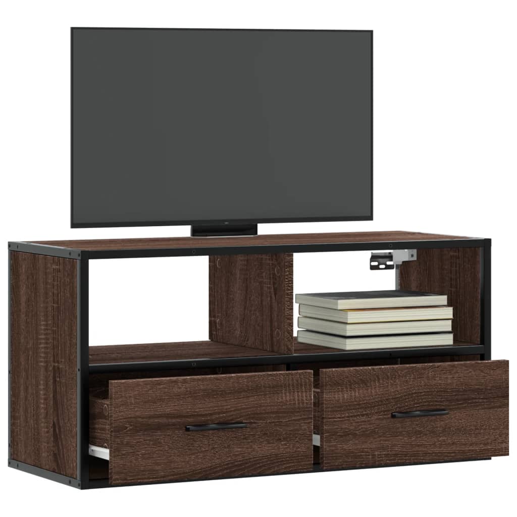 vidaXL Szafka pod telewizor, brązowy dąb, 80x31x39,5 cm