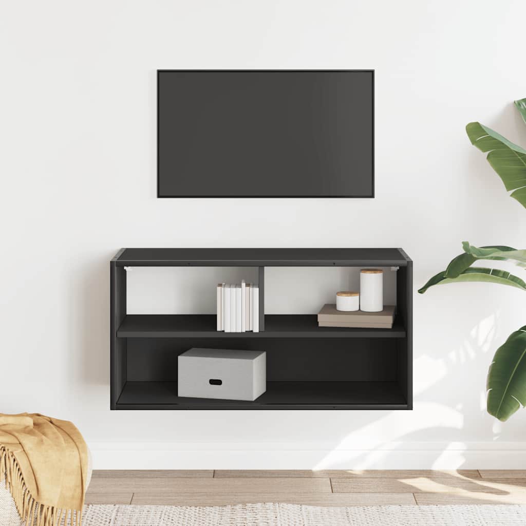 vidaXL Szafka pod telewizor, czarna, 80x31x39,5 cm