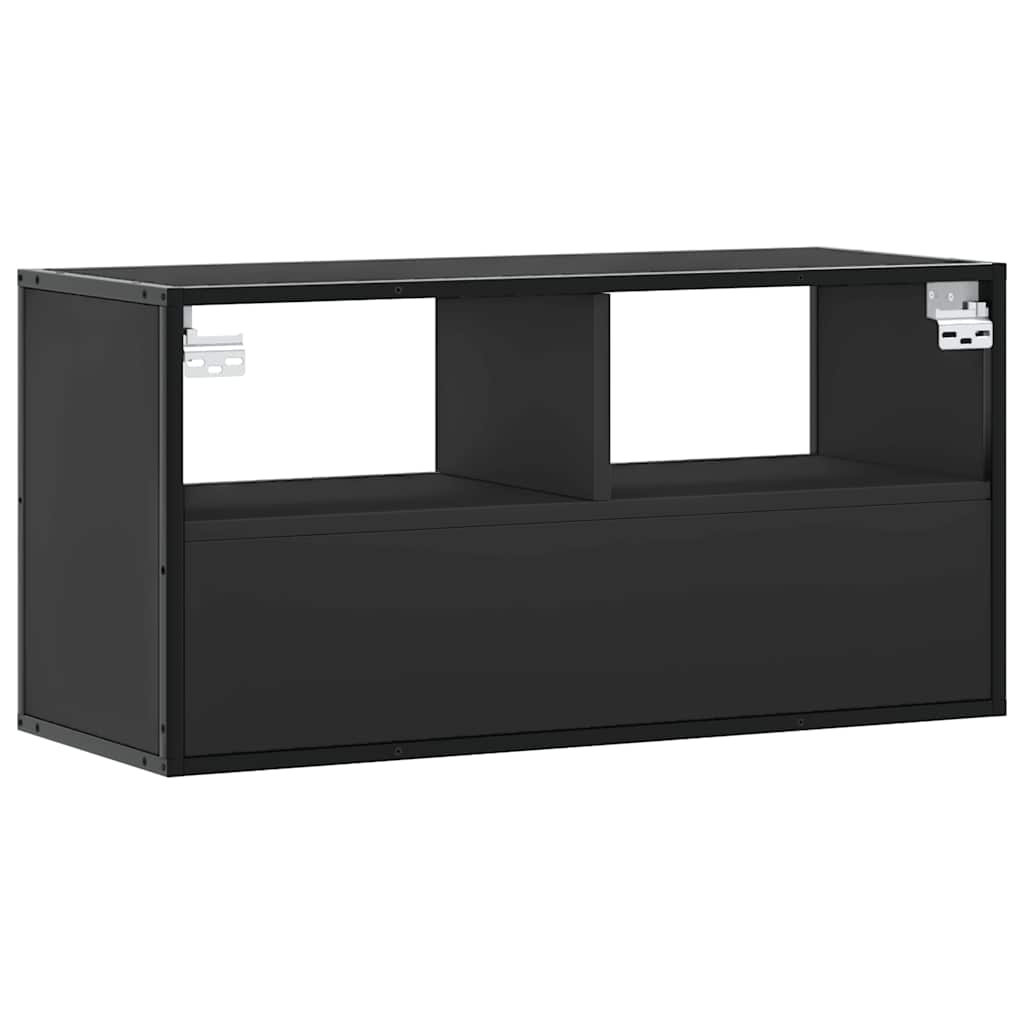 vidaXL Szafka pod telewizor, czarna, 80x31x39,5 cm