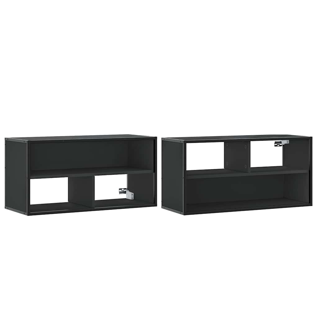 vidaXL Szafka pod telewizor, czarna, 80x31x39,5 cm