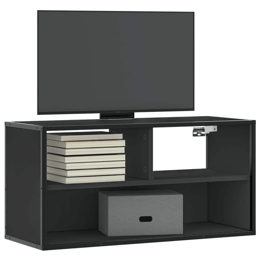 vidaXL Szafka pod telewizor, czarna, 80x31x39,5 cm