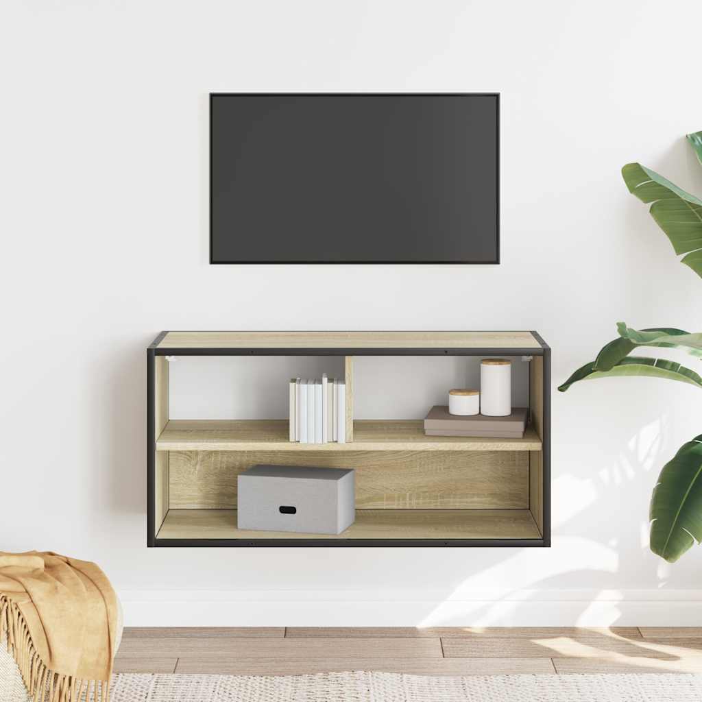 vidaXL Szafka pod telewizor, dąb sonoma, 80x31x39,5 cm