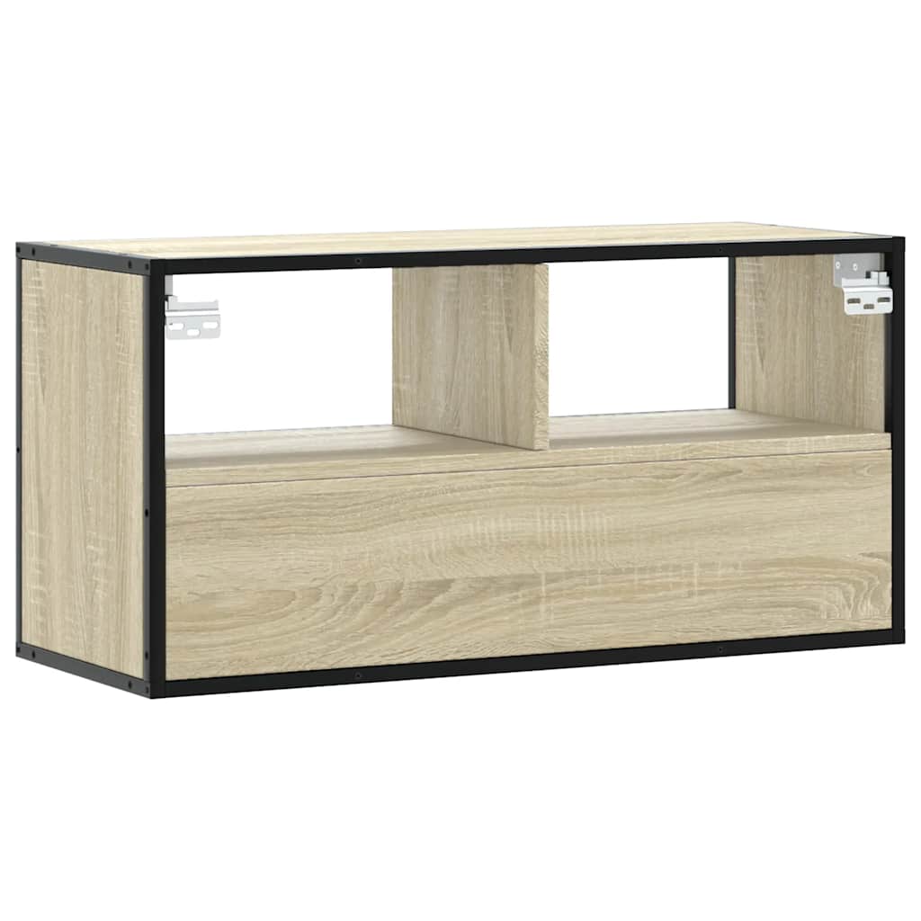vidaXL Szafka pod telewizor, dąb sonoma, 80x31x39,5 cm