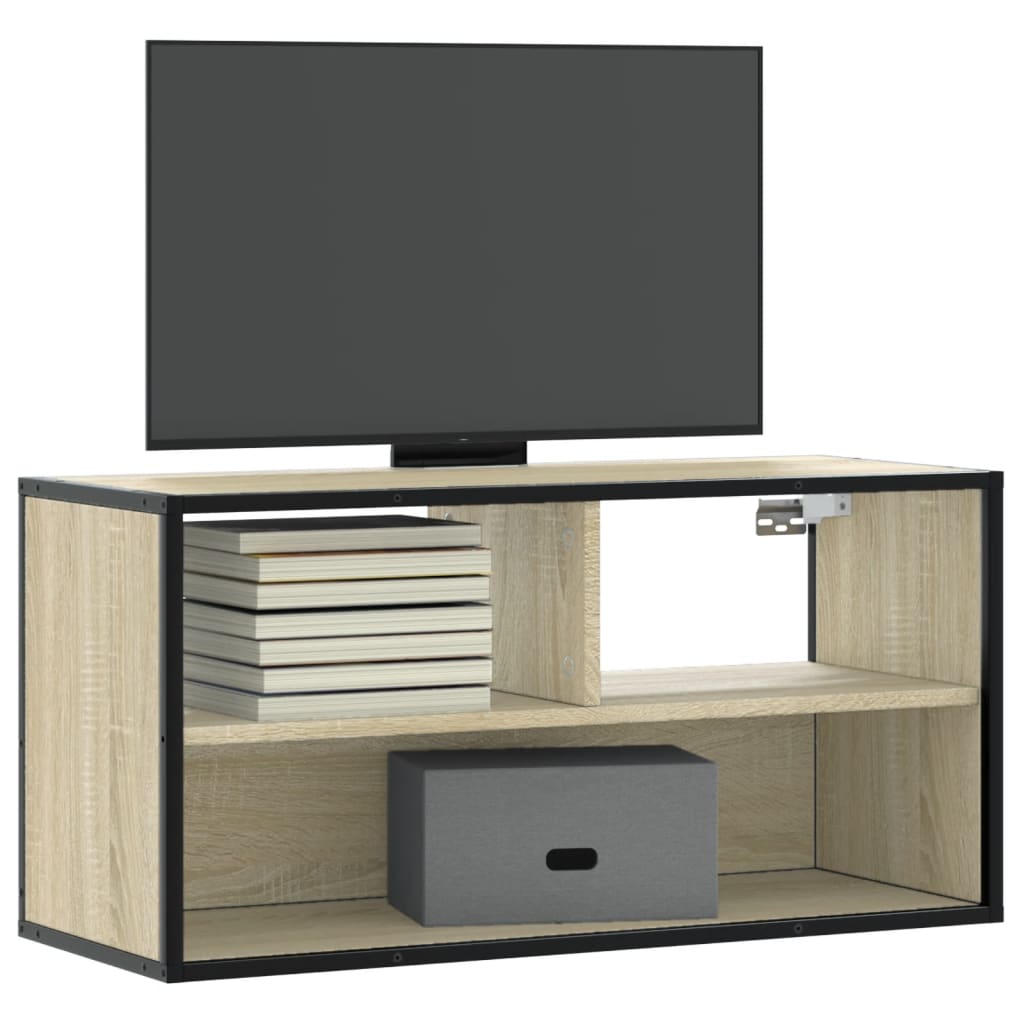 vidaXL Szafka pod telewizor, dąb sonoma, 80x31x39,5 cm