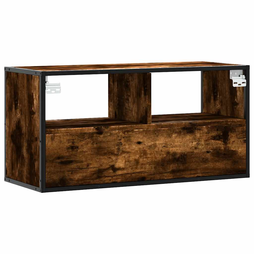vidaXL Szafka pod telewizor, przydymiony dąb, 80x31x39,5 cm