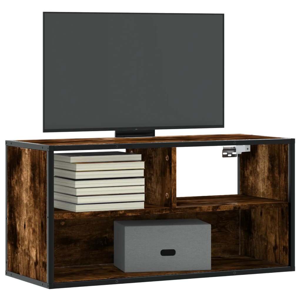 vidaXL Szafka pod telewizor, przydymiony dąb, 80x31x39,5 cm