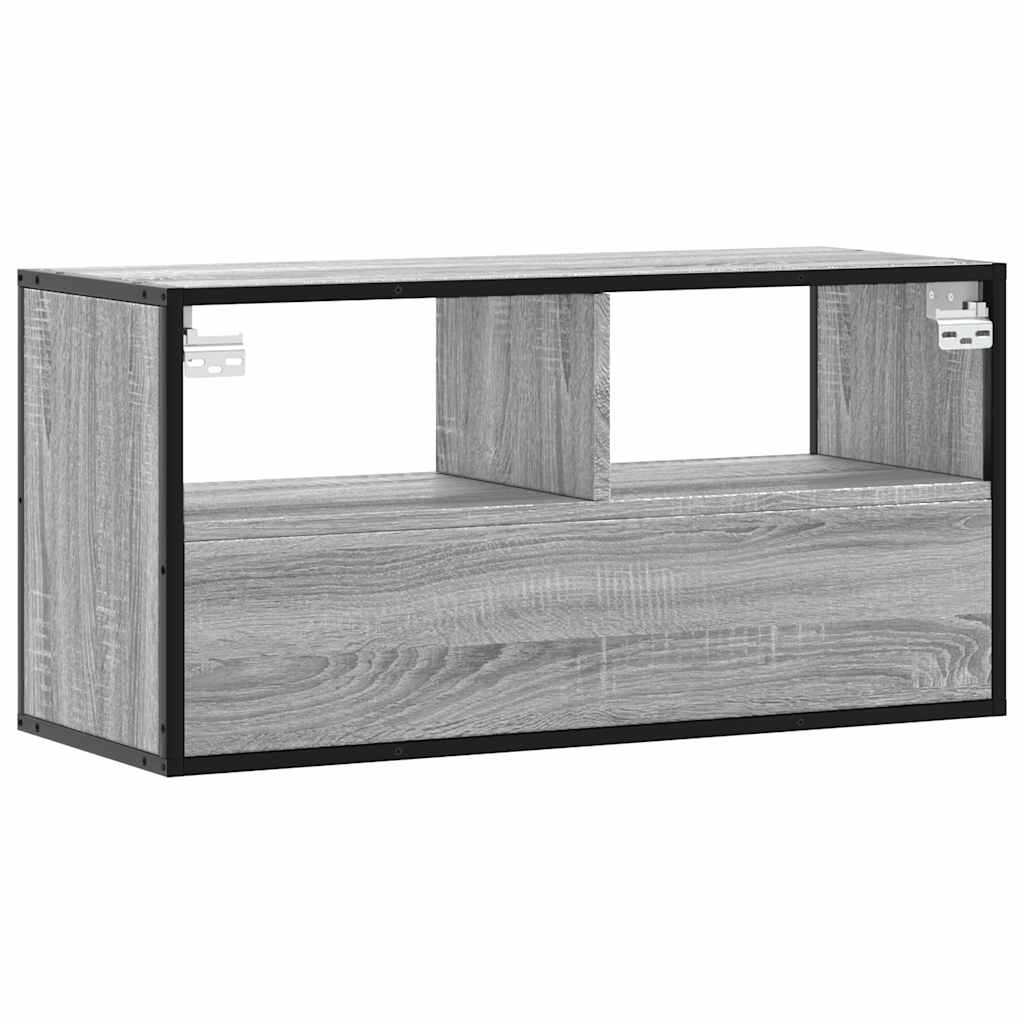 vidaXL Szafka pod telewizor, szary dąb sonoma, 80x31x39,5 cm