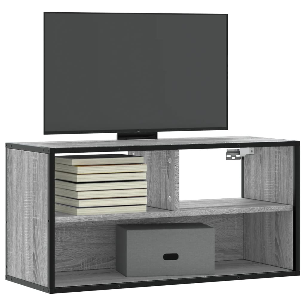vidaXL Szafka pod telewizor, szary dąb sonoma, 80x31x39,5 cm