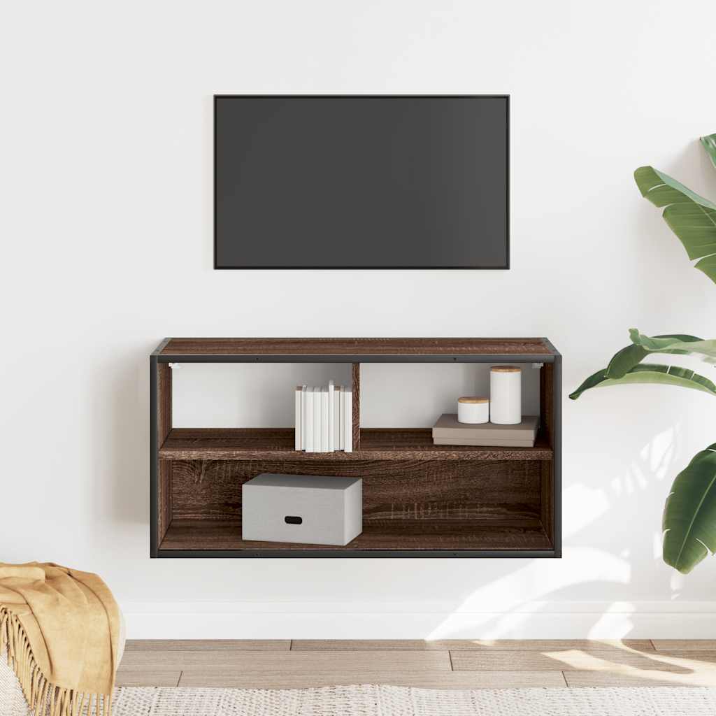 vidaXL Szafka pod telewizor, brązowy dąb, 80x31x39,5 cm