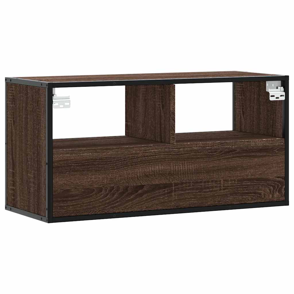 vidaXL Szafka pod telewizor, brązowy dąb, 80x31x39,5 cm